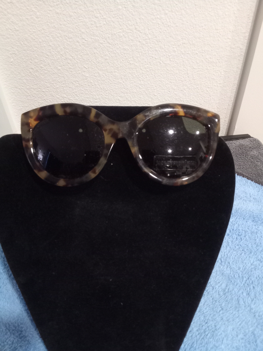 Balenciaga Tortoiseshell Round Sunglasses with Dark Lenses
